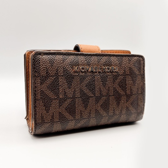 Michael Kors Medium Signature Logo Wallet - Brown - Picture 2 of 4